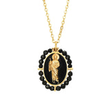 Collar San Judas Tadeo Ónix Negro - Protección Espiritual y Fuerza Interior Esotergia