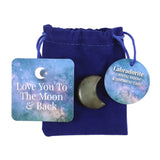 Luna de Labradorita con Tarjeta “Love You to the Moon” + Bolsa Mágica Esotergia