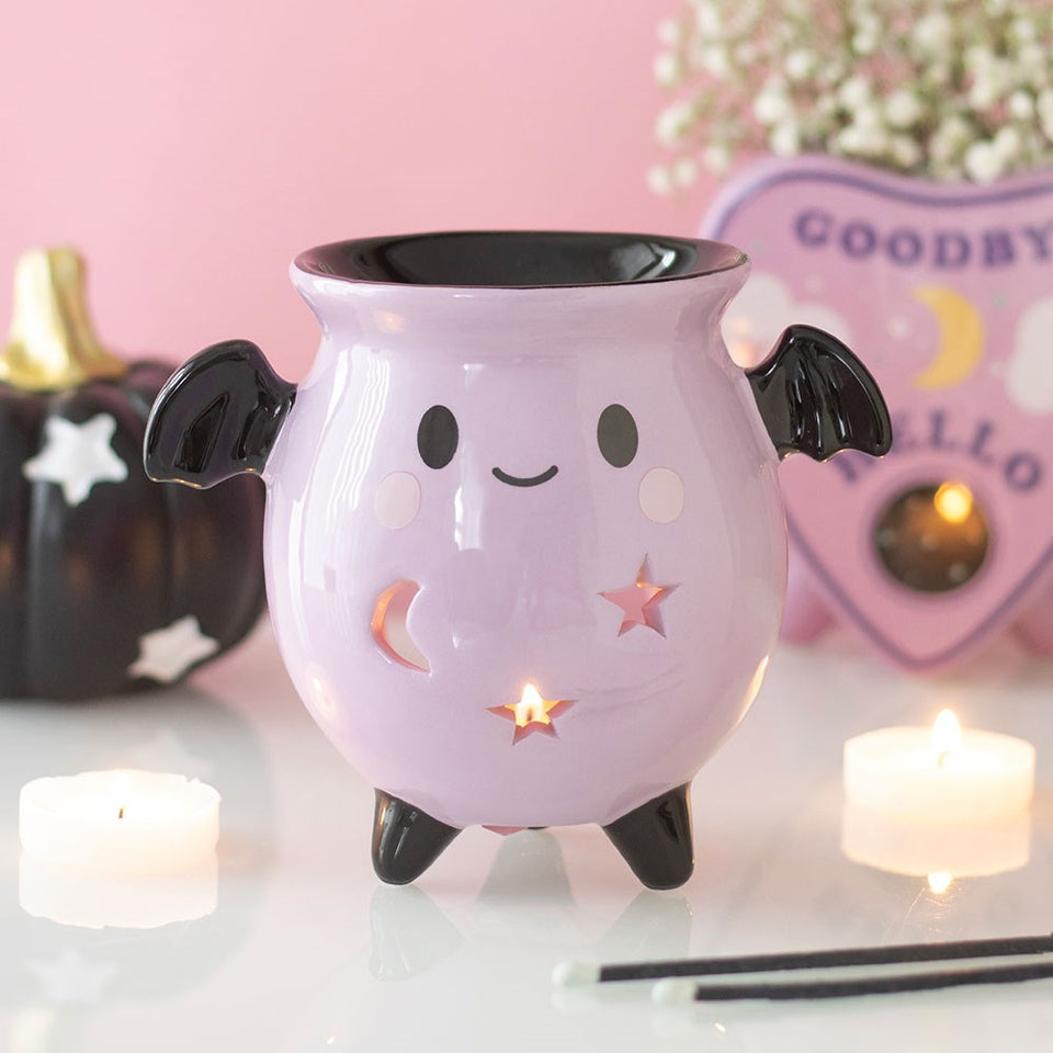 Quemador de Esencias Caldero Mágico "Murciélago Pastel" | Aromaterapia y Decoración Esotérica Esotergia