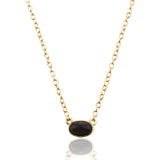 Collar de Ónix Negro Bañado en Oro 18k | Protección y Empoderamiento Esotergia
