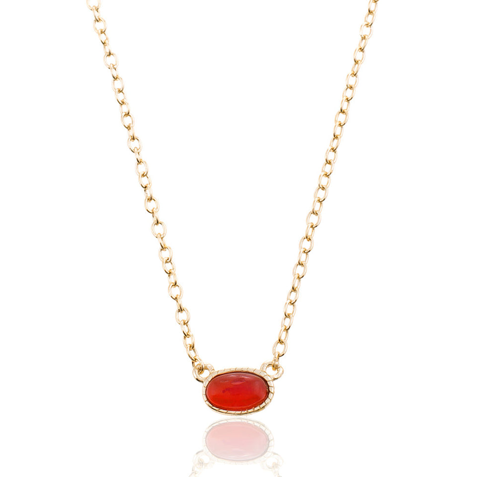 Collar de Rubí Bañado en Oro 18k | Pasión, Fuerza y Vitalidad Esotergia