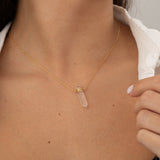 Collar Mineral Labradorita Bañado en Oro 18k - Magia, Intuición y Transformación Esotergia