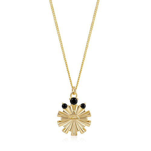 Collar Circonita Elemento Aire en Baño Oro 18k – Joya Elegante y Mística