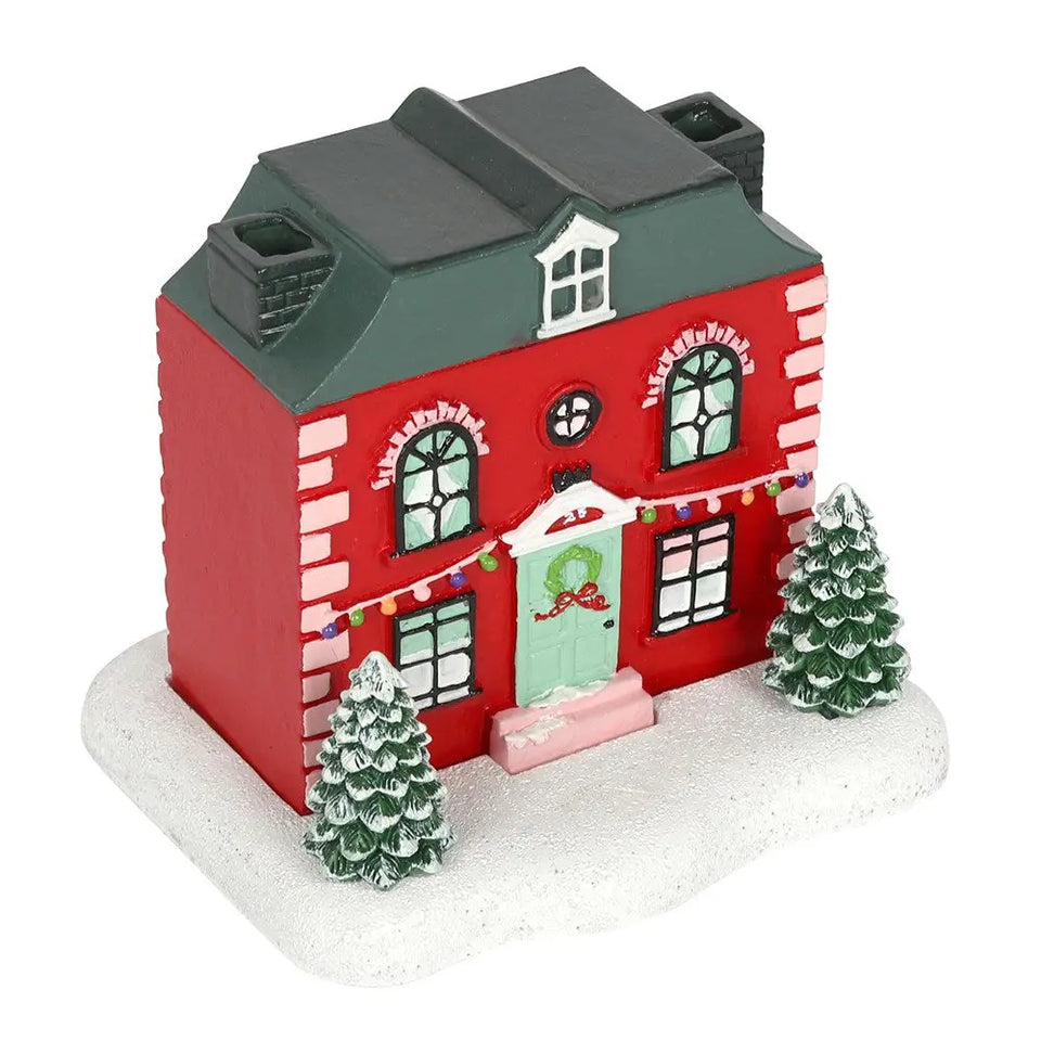 Quemador de Incienso en Forma de Casa de Navidad – Con Chimeneas Esotergia