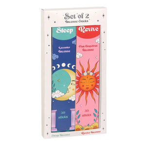 Set de 2 Inciensos Sleep & Revive – Lavanda y Pomelo Rosa | 60 Varitas Aromáticas Esotergia