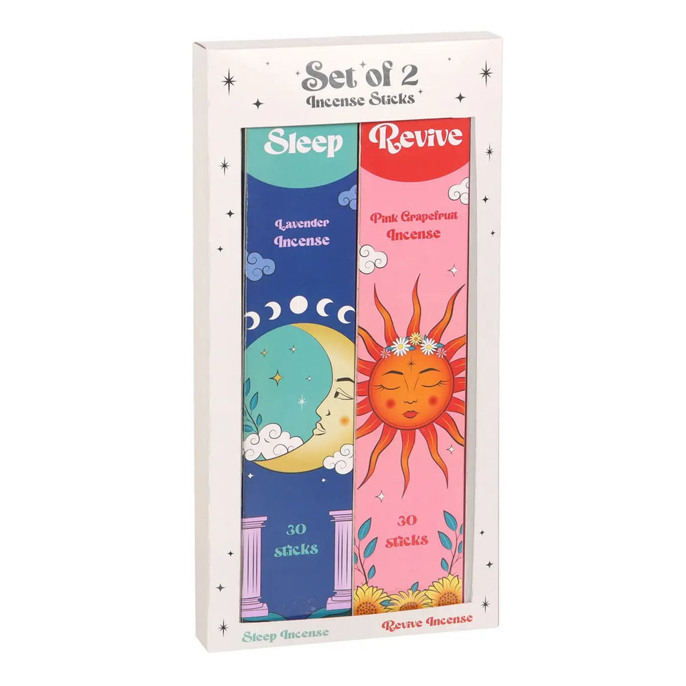 Set de 2 Inciensos Sleep & Revive – Lavanda y Pomelo Rosa | 60 Varitas Aromáticas Esotergia