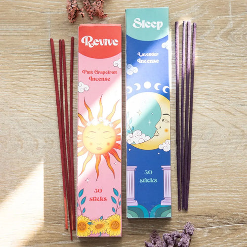 Set de 2 Inciensos Sleep & Revive – Lavanda y Pomelo Rosa | 60 Varitas Aromáticas Esotergia