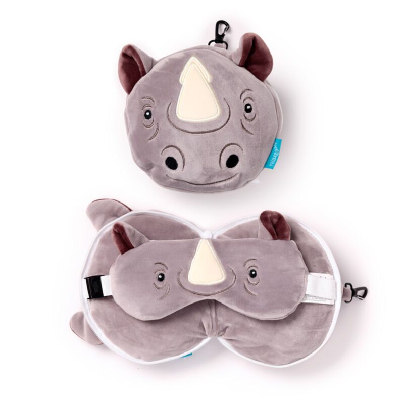 [PREVENTA] Almohada de Viaje con Antifaz Sensorial: Rinoceronte Protector Esotergia Tienda