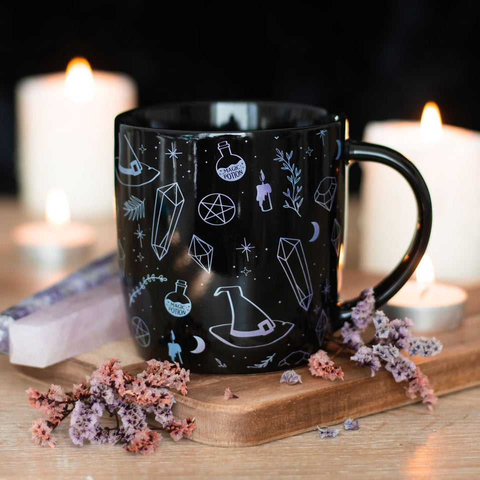 Taza Crystal Witch de Cristales 360 ml Apta para Microondas Esotergia