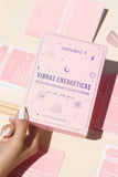 Cartas “Vibras Energéticas Amor Propio” + Cuarzo Rosa + Soporte Blanco (60 cartas) | Afirmaciones y Energía Positiva Esotergia Tienda