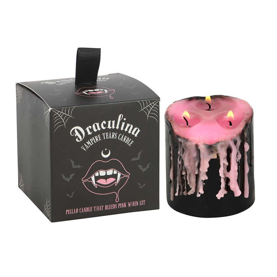 Vela Vampire Tears Rosa Triple Mecha para Hechizos y Manifestación Esotergia