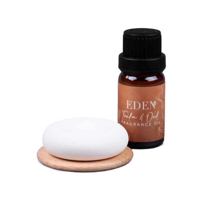 Set Difusor de Piedra con Aceite de Tonka y Oud | Enraizamiento y Profundidad Espiritual Esotergia