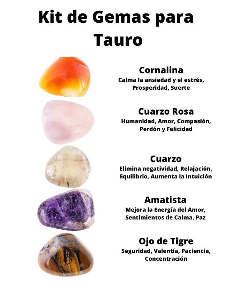 Kit de Gemas para Tauro Esotergia