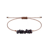 Garnet Chip Bracelet with Adaptable Knot