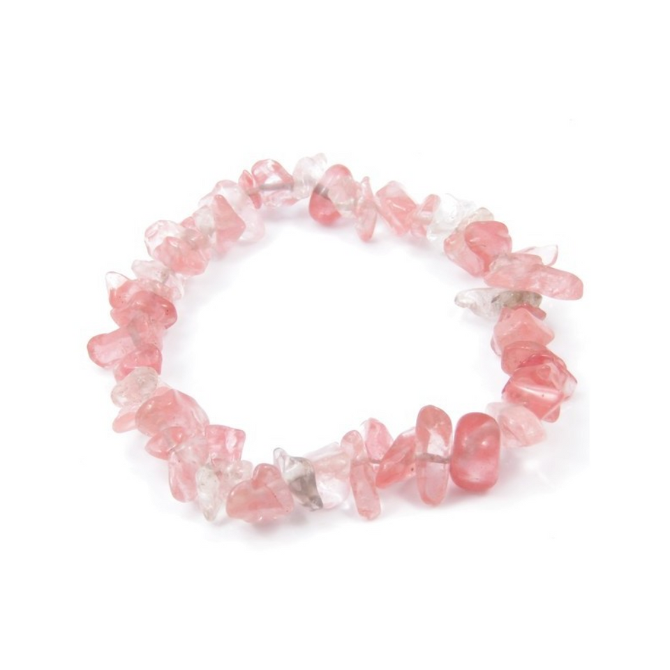 Cherry Quartz Chip Bracelet