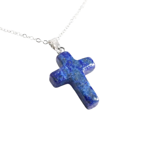 Lapis lazuli cross pendant