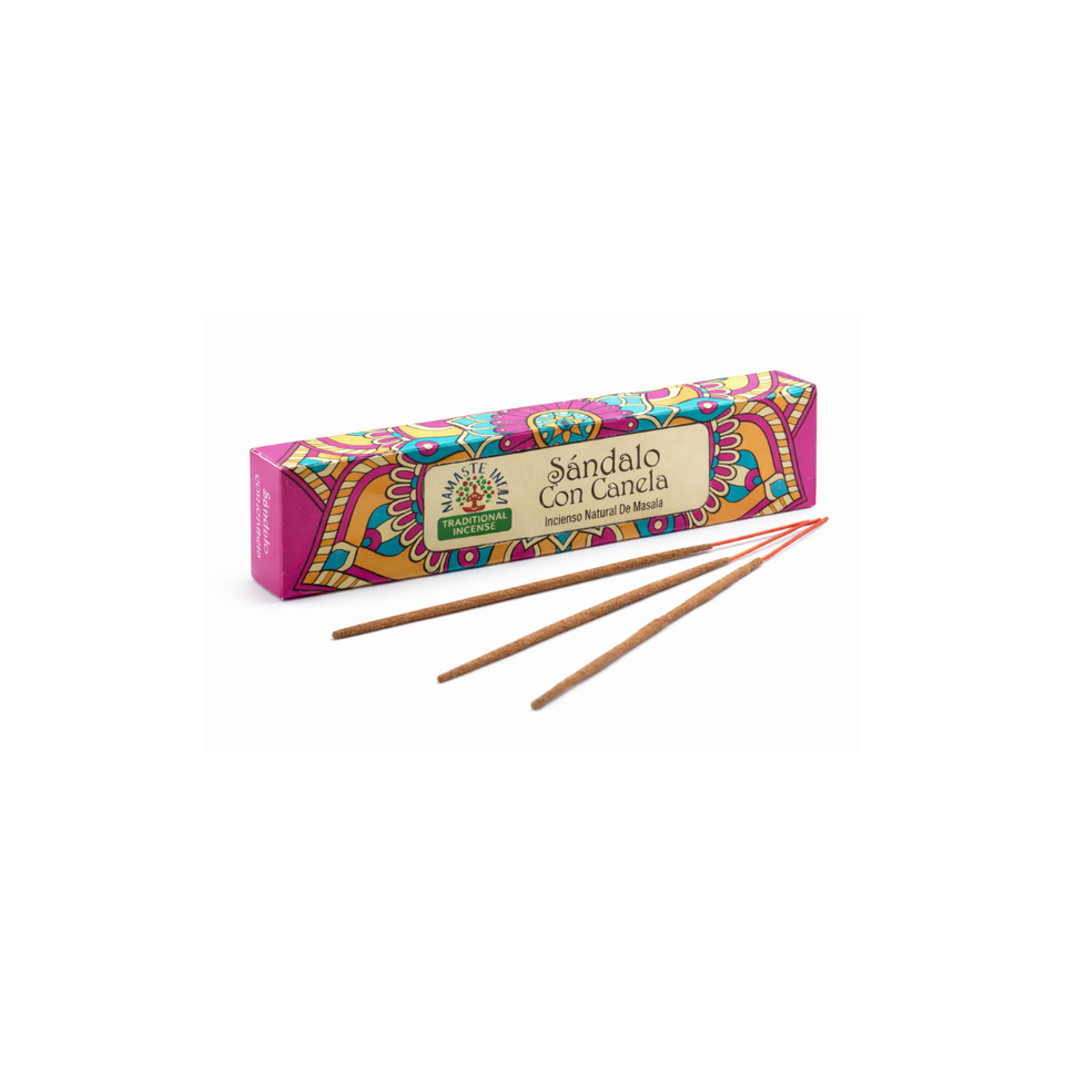 Varitas Incienso 'Sándalo y Canela' Orgánico 100% Natural Masala - Hecho a Mano Esotergia
