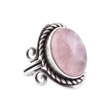 Anillo Ajustable de Cuarzo Rosa Natural (13x18 mm) | Amor y Sanación Merlin Tienda