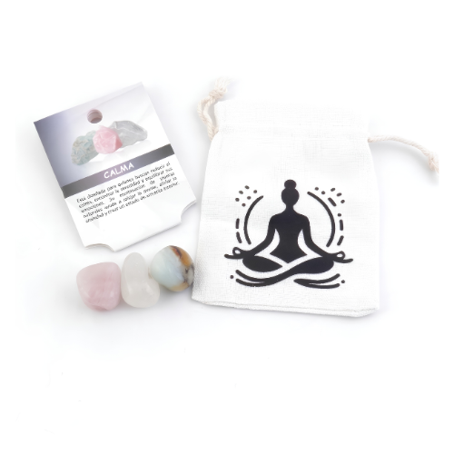 Kit de Gemas para la Calma | Cuarzo Rosa, Blanco y Amazonita Esotergia