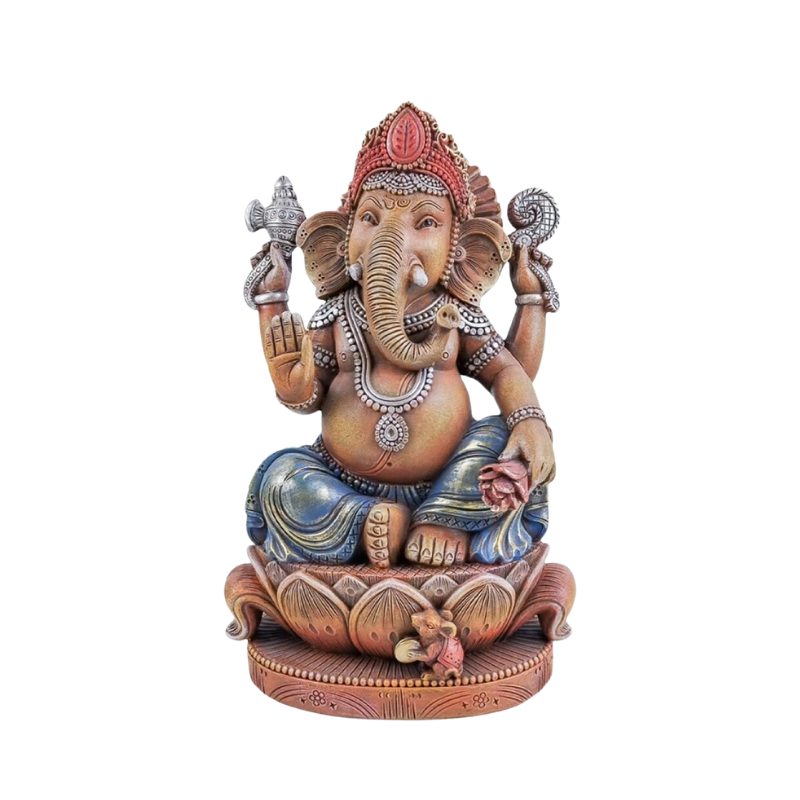 Figura de Ganesha en Resina (27 cm) | Abundancia y Decoración Hindú Esotergia Tienda
