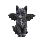 Figura de Gato Wicca Alado en Resina (12.5 cm) | Guardián Mágico de Altar Esotergia Tienda