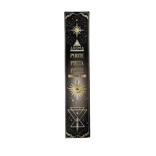 Incienso Pirita de Cristal AUM Fragrances | Atrae Abundancia y Prosperidad | Incluye Cristales de Pirita | Esotergia