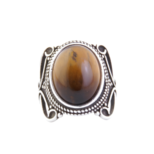 Anillo Ajustable de Ojo de Tigre Esotergia