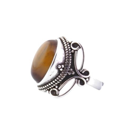 Anillo Ajustable de Ojo de Tigre Esotergia
