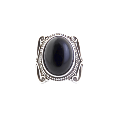 Anillo Ajustable de Ónix Negro Merlin Tienda