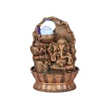 Fuente de Agua Ganesha en Resina con Luz LED (30 cm) | Decoración Zen y Feng Shui Esotergia Tienda