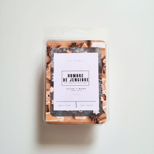 Wax Melt Hombre de Jengibre | Cera de Soja Natural y Aroma Navideño Especiado Esotergia