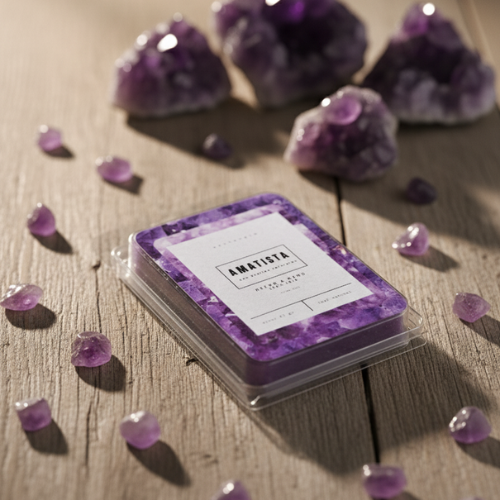 Wax Melt Amatista | Cera de Soja Natural y Aroma Calmante Esotergia