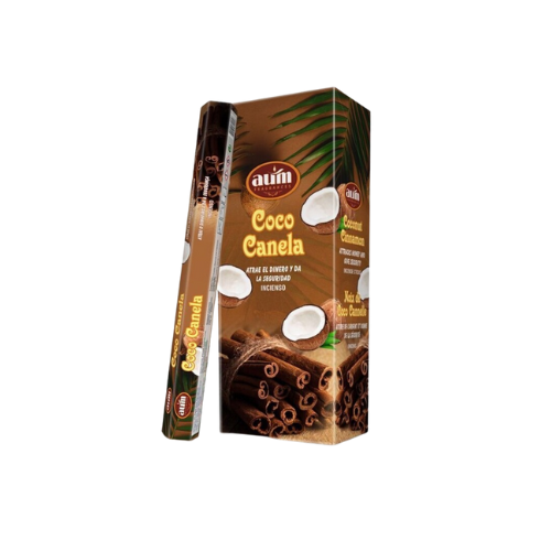 Varitas Incienso ‘Coco y Canela’ AUM - 20 Varillas para Atraer Dinero y Seguridad Financiera Esotergia Tienda