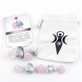 Kit de Gemas para la Fertilidad | Piedra Luna y Cuarzo Rosa Esotergia