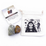 Kit de Gemas para Limpieza Energética | Ojo de Tigre y Turmalina Negra | Esotergia