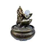 Fuente de Agua Ganesha con Esfera y Luz LED (21 cm) | Zen y Feng Shui Esotergia Tienda