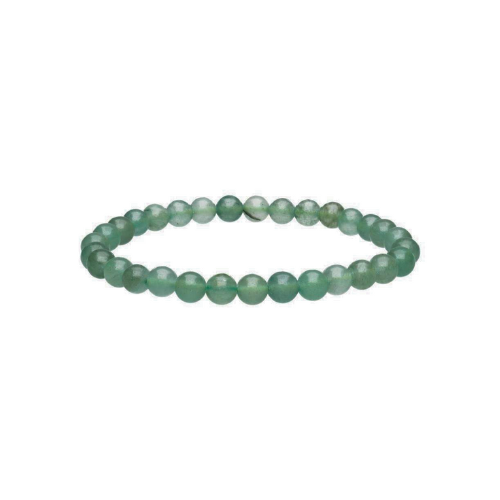 Pulsera Elástica de Esmeralda Bola 6 mm - Riqueza, Amor y Protección