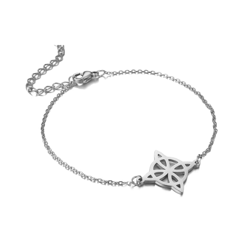 Stainless Steel Bracelet with Witch's Knot 