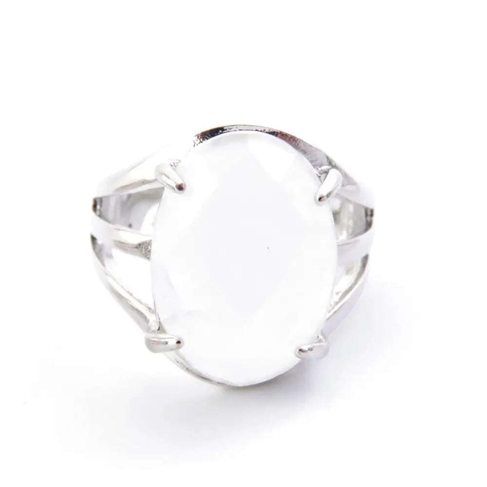 Anillo Ajustable de Cuarzo Blanco Esotergia Tienda