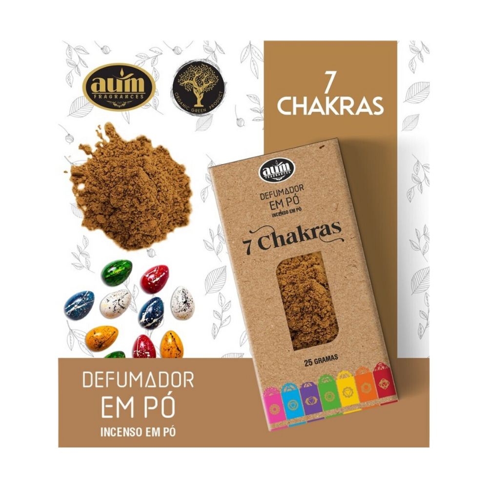 Incienso en Polvo 7 Chakras 25g - Equilibra tu Energía y Armoniza tu Ser Interior