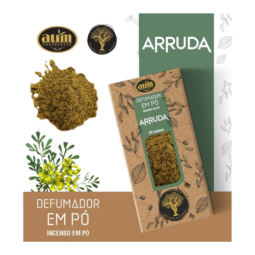 Incienso en Polvo Ruda 25g - Purificación y Protección Espiritual de AUM Fragrances