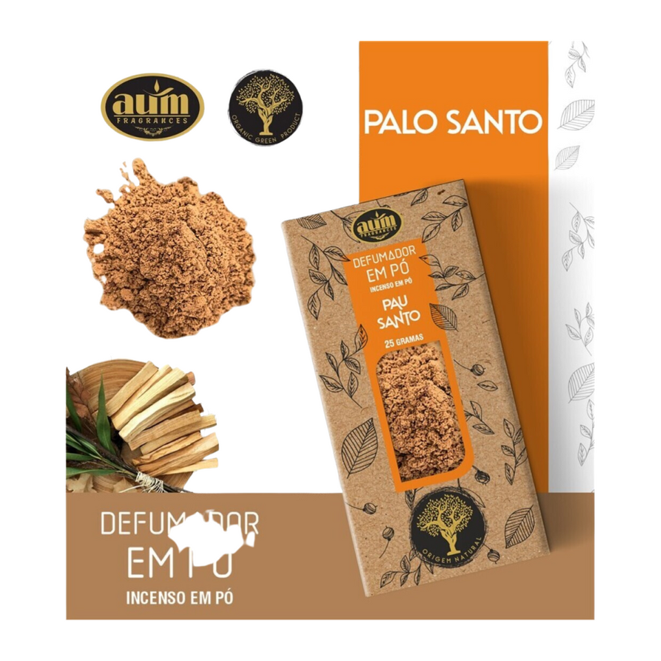 Incienso en Polvo de Palo Santo AUM Fragrances 25g - Purificación y Energía Positiva