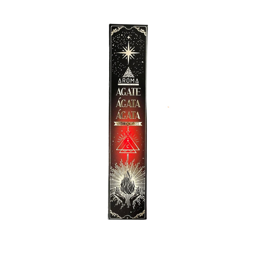 Varitas Incienso Ágata Magia de Cristal Aum Fragrances - Azafrán con Minerales de Ágata 20g – Estimula, Equilibra y Protege