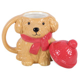 Taza Perrito de Invierno con Tapa (480ml) | Calidez y Amor Incondicional Esotergia