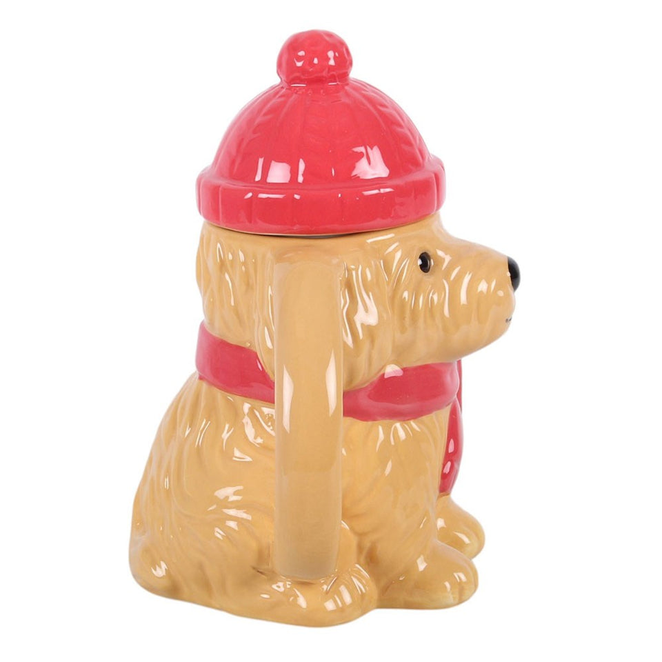 Taza Perrito de Invierno con Tapa (480ml) | Calidez y Amor Incondicional Esotergia