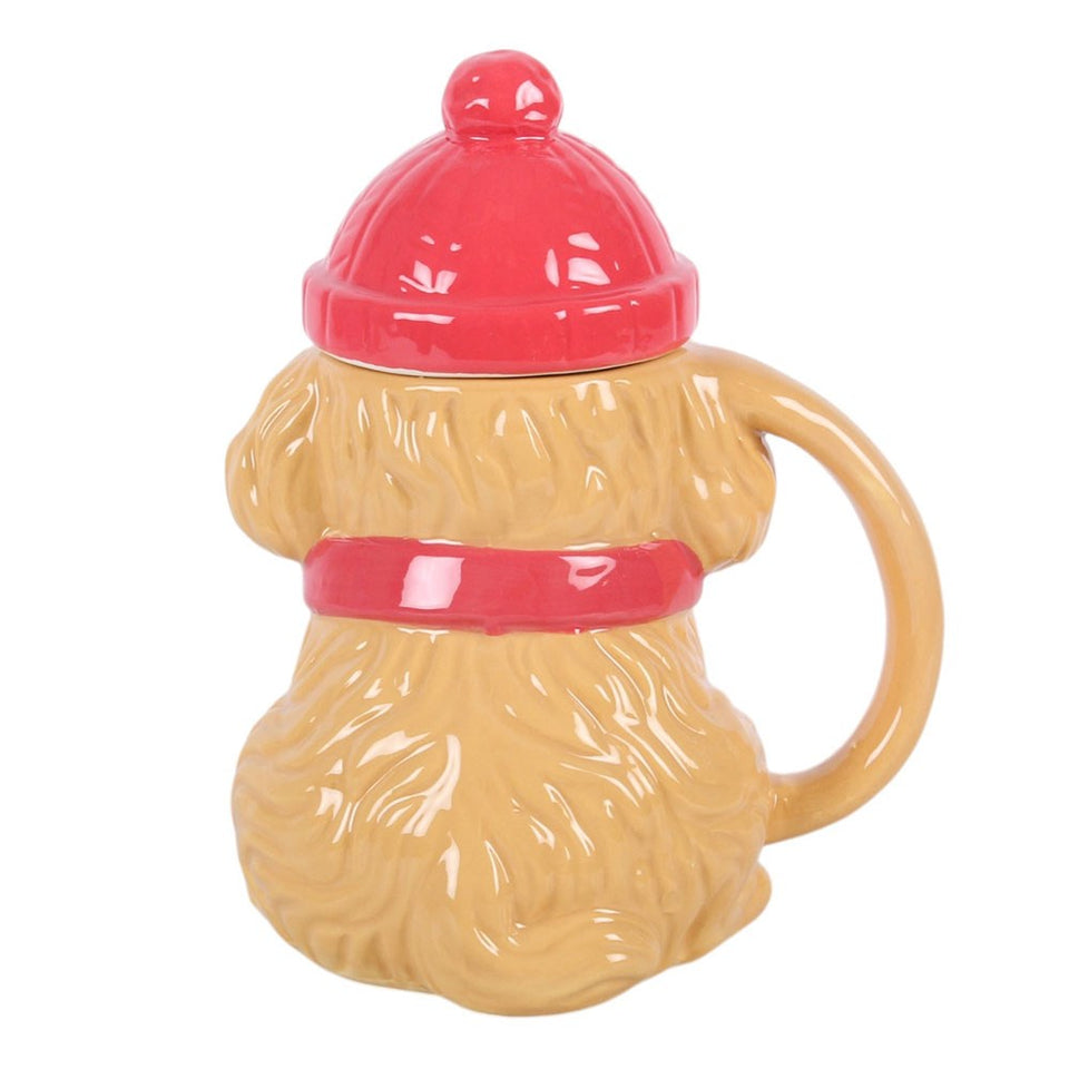 Taza Perrito de Invierno con Tapa (480ml) | Calidez y Amor Incondicional Esotergia