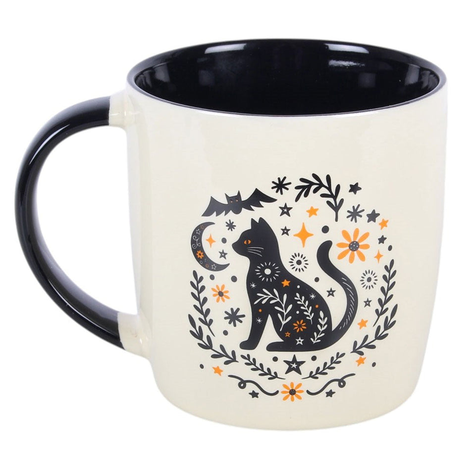 Taza de Cerámica Gato Negro "Folk Mágico" Esotergia