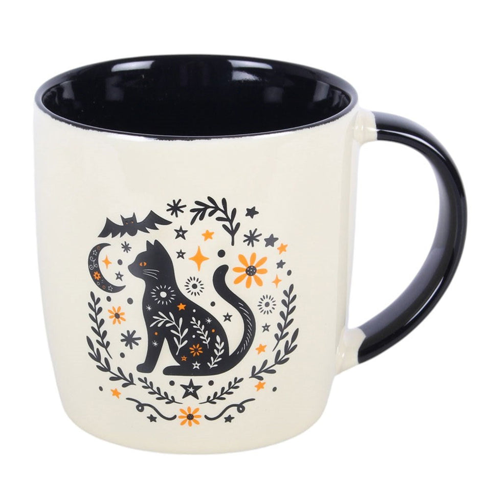 Taza de Cerámica Gato Negro "Folk Mágico" Esotergia