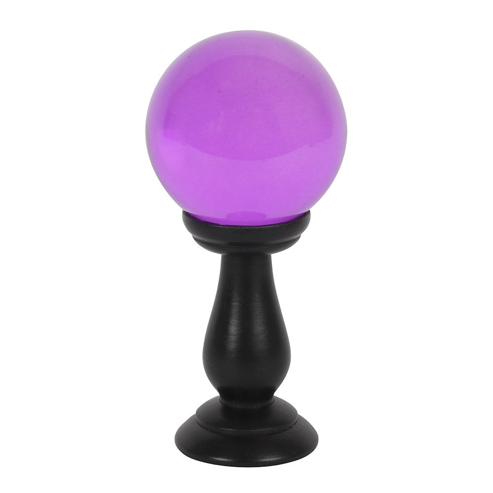 Bola de Cristal Adivinación Violeta con Soporte de Madera