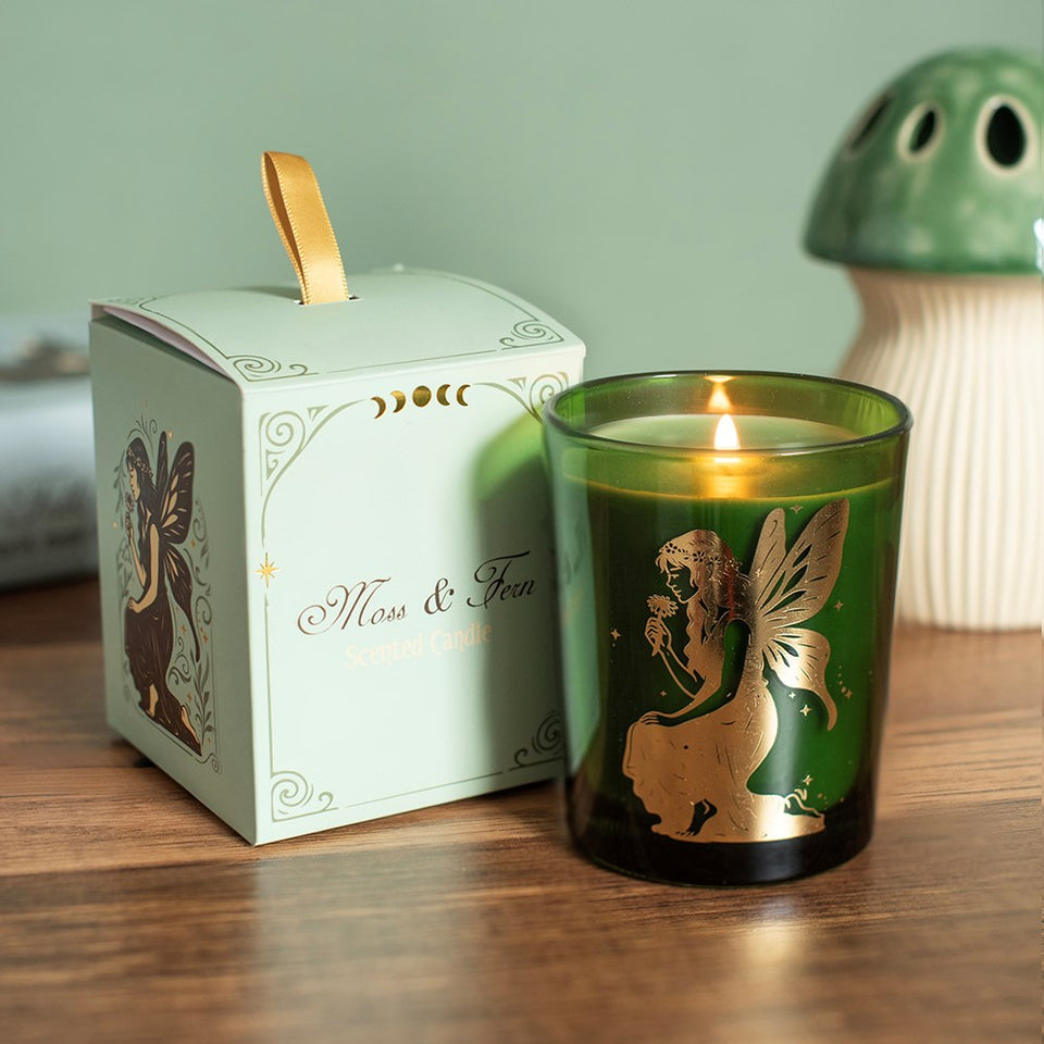 Vela Aromática "Stardust Fairy" Musgo y Helecho | Magia del Bosque y Enraizamiento Esotergia
